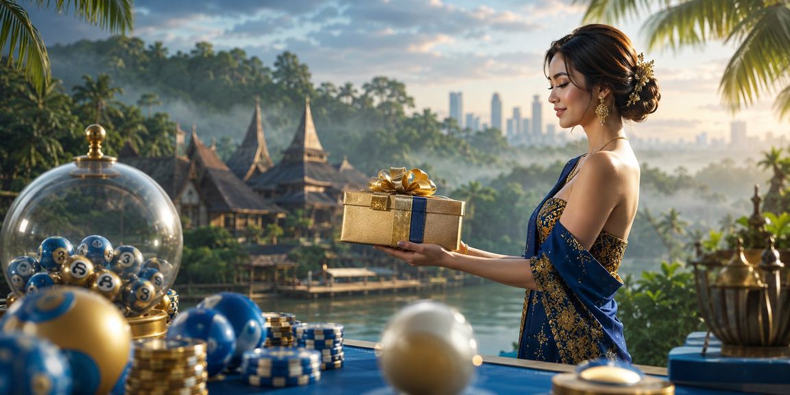 Pemain loteri di Sarawak Malaysia menyemak nombor bertuah di platform dalam talian